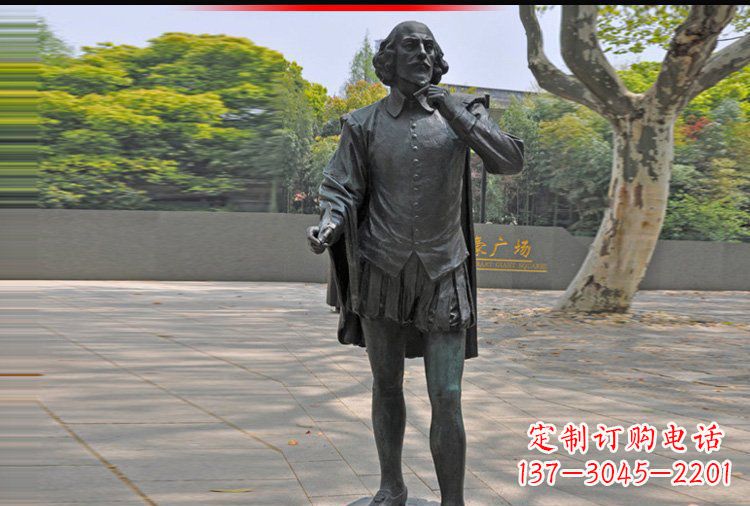 贵州西方名人莎士比亚铜雕