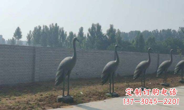 贵州仙鹤抽象铜雕 (2)