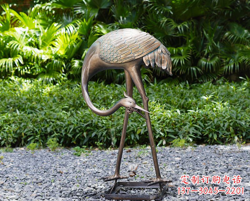 贵州仙鹤雕塑喷泉