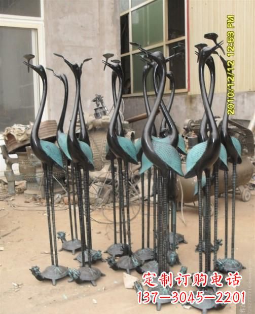 贵州仙鹤动物铜雕