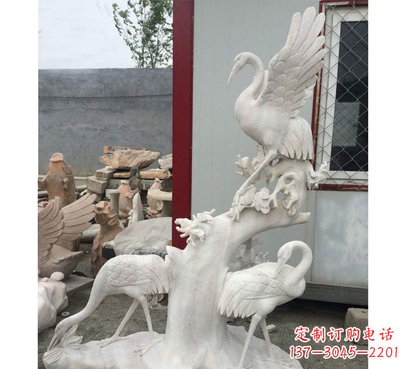 贵州仙鹤松树石雕