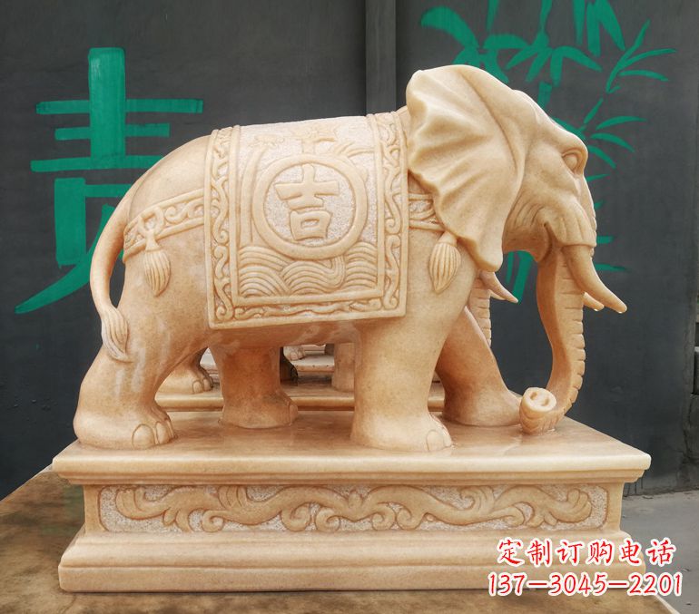 贵州现代石雕大象雕像