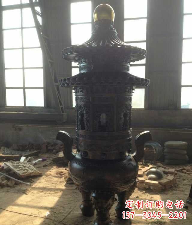 贵州香炉铜雕塑 (2)