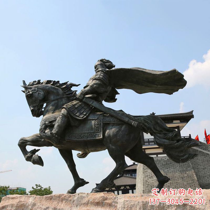 贵州项羽骑马铜雕景观雕塑-景区景点历史名人西楚霸王雕像