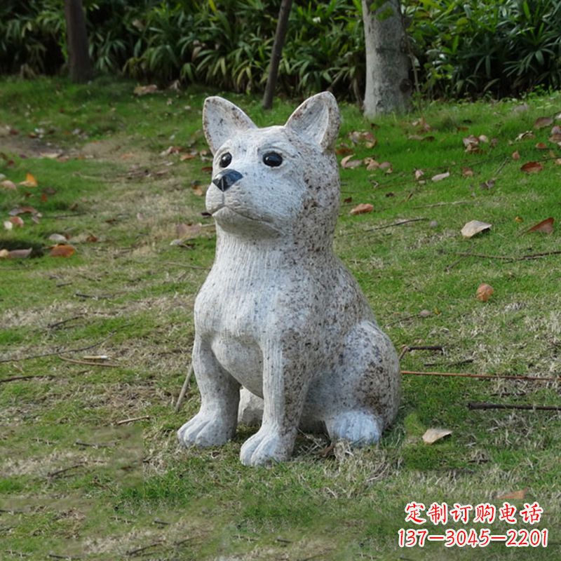 贵州小狗花岗岩石雕