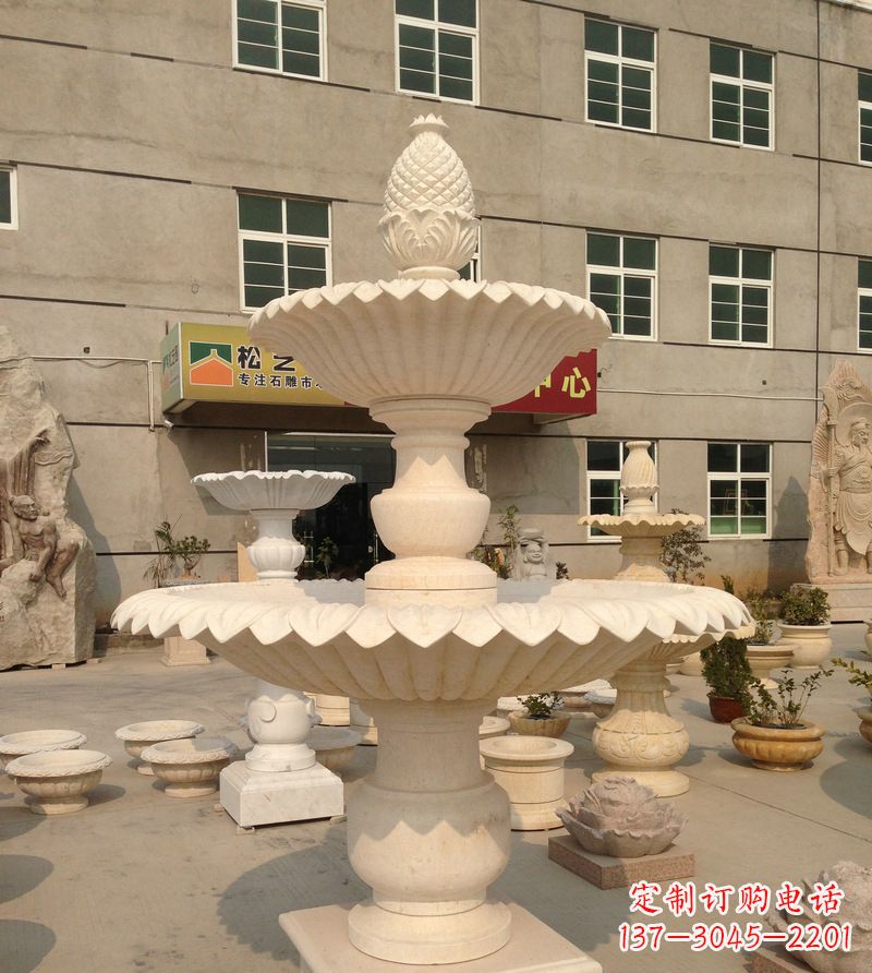 贵州小区景观菠萝式喷泉石雕