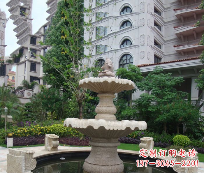 贵州小区景观大理石鲤鱼喷泉石雕