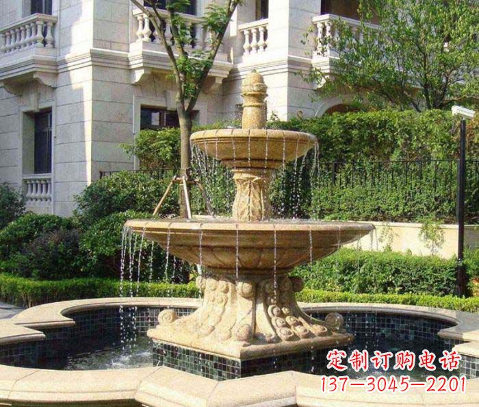 贵州小区景观大型喷泉石雕 (2)