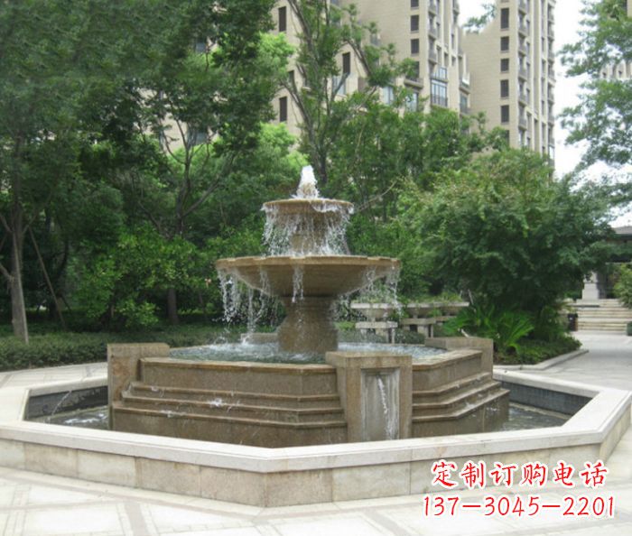 贵州小区景观大型喷泉石雕 (7)