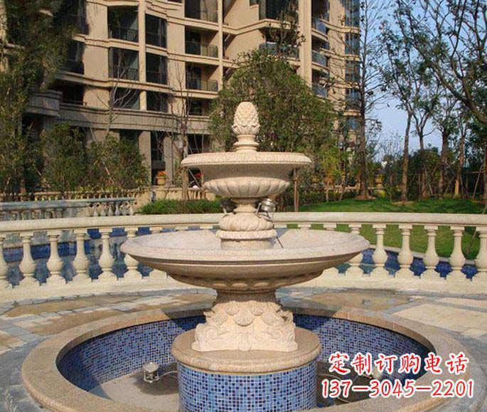 贵州小区景观多层喷泉石雕