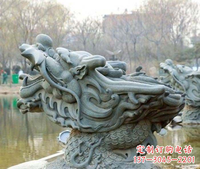 贵州小区景观龙头喷泉石雕