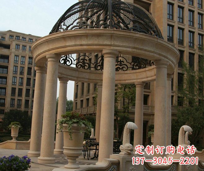 贵州小区景观欧式石雕凉亭