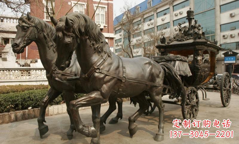 贵州小区欧式马车铜雕