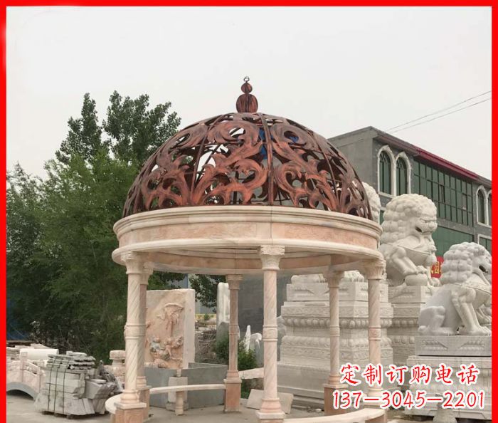 贵州小区欧式圆顶凉亭石雕_1