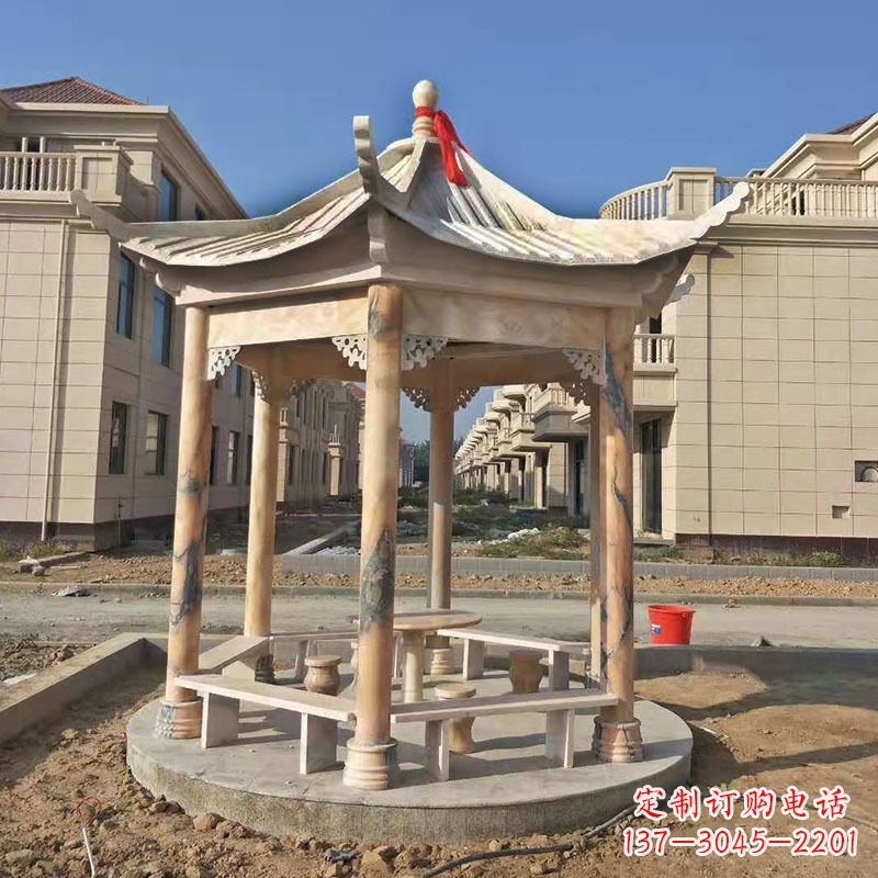 贵州小区庭院石雕凉亭