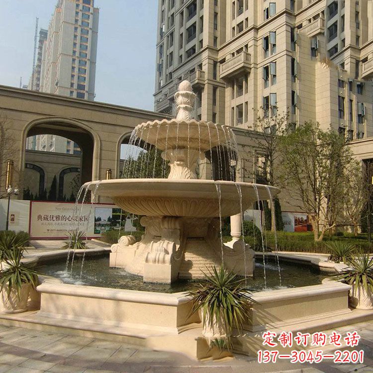 贵州小区庭院石雕欧式喷泉