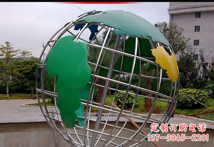 贵州校园不锈钢地球仪造型雕塑