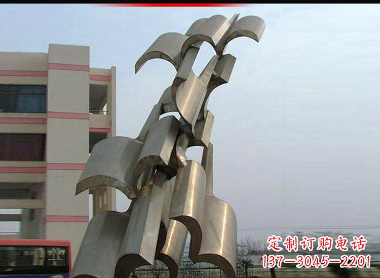 贵州校园不锈钢书本景观雕塑