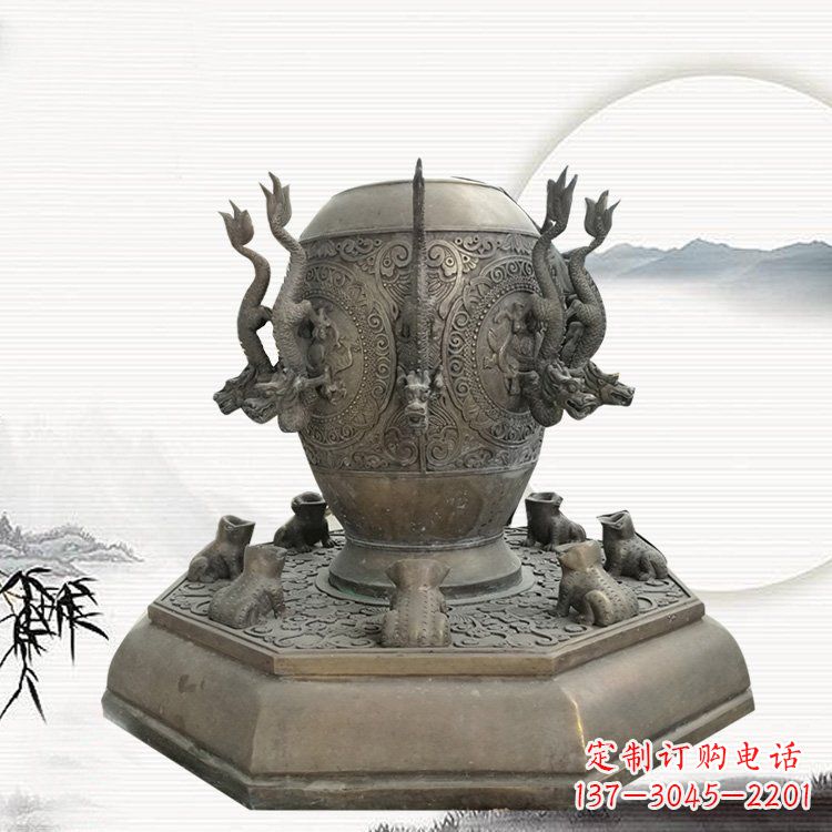 贵州校园地动仪铜雕