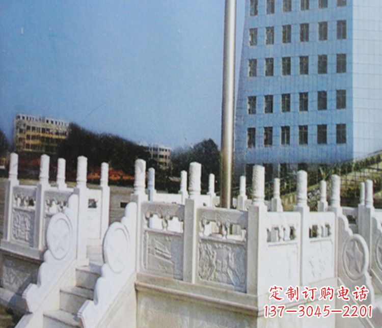 贵州校园汉白玉升旗台景观石雕