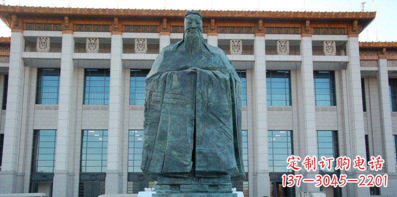 贵州校园孔子景观铜雕