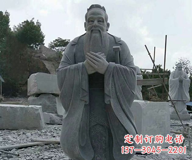 贵州校园孔子人物石雕