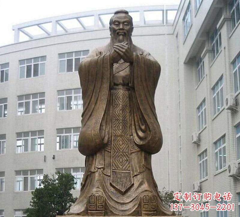 贵州校园孔子铜雕222