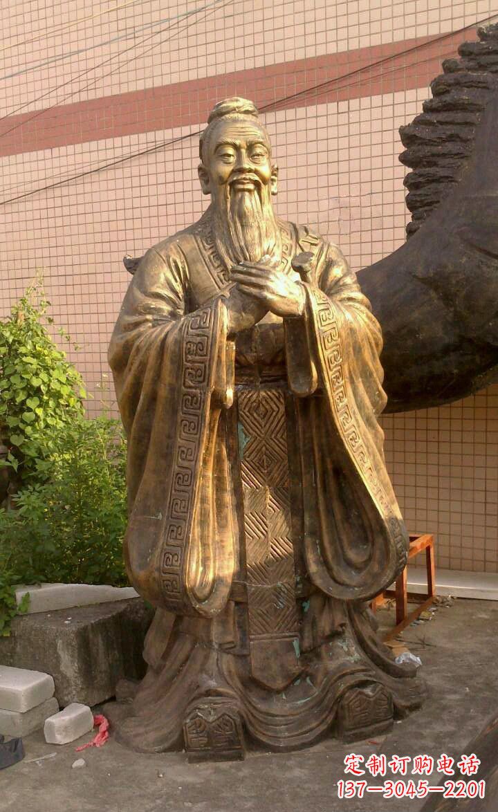 贵州校园孔子像人物铜雕