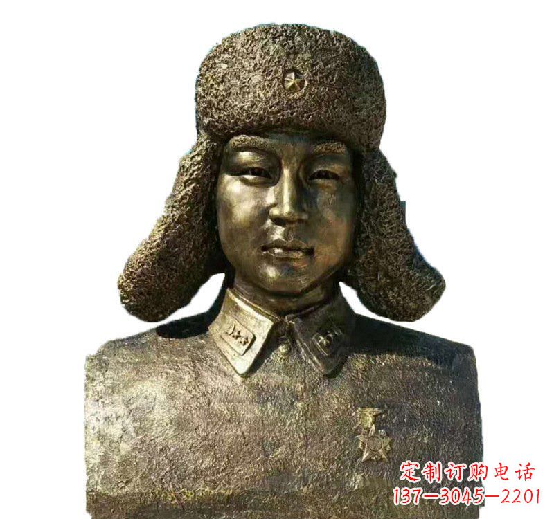 贵州校园雷锋头像铜雕