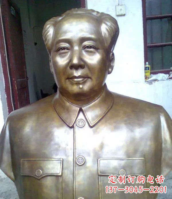 贵州校园毛主席胸像伟人铜雕