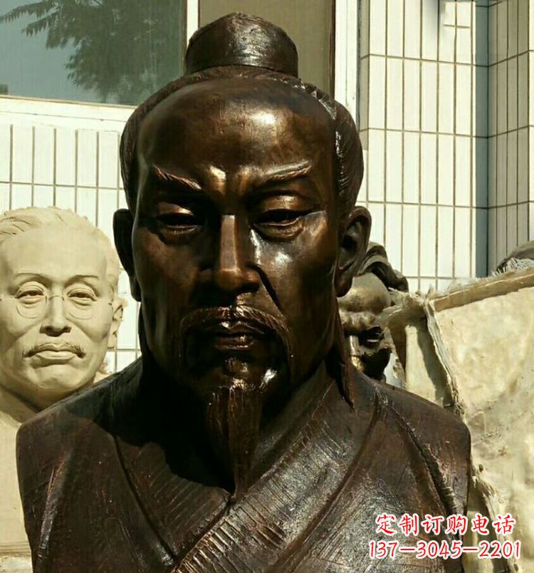 贵州校园孟子胸像铜雕
