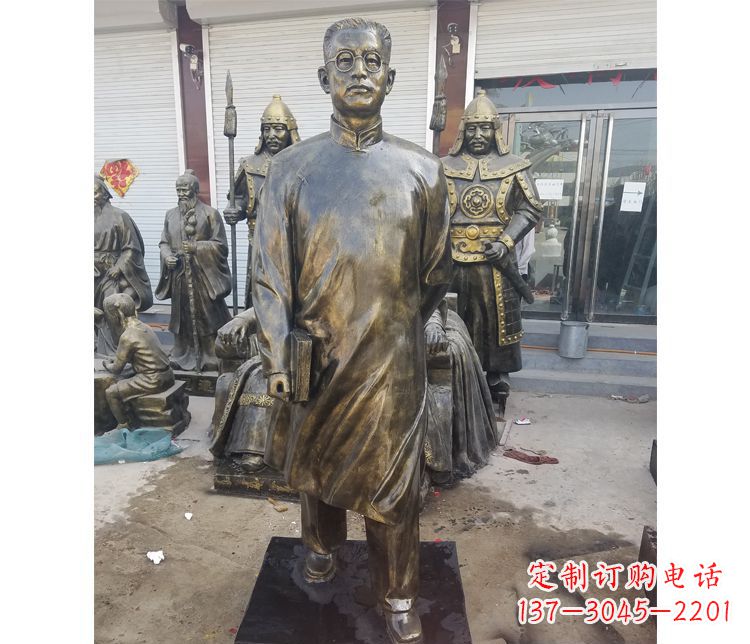 贵州校园名人立式陶行知铜雕