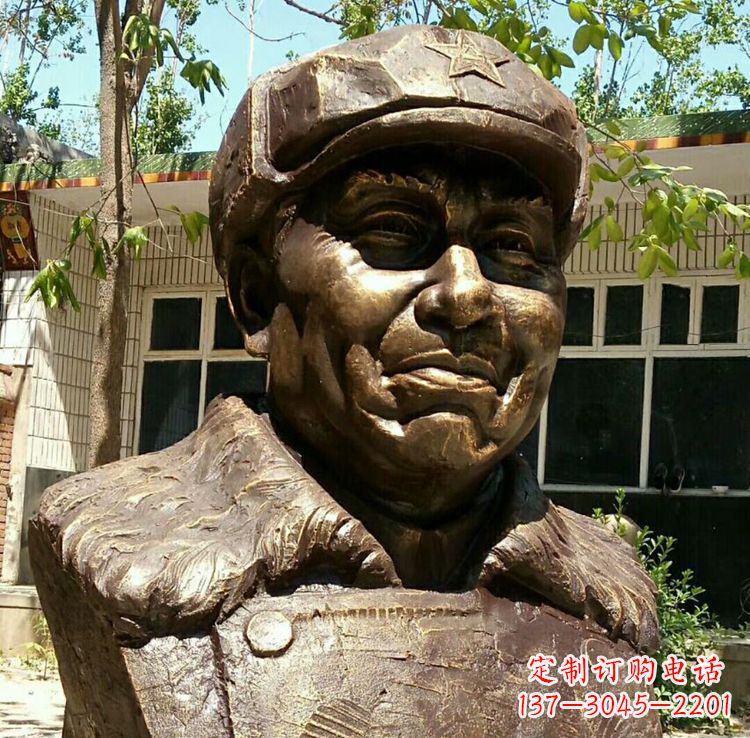 贵州校园名人朱德胸像铜雕