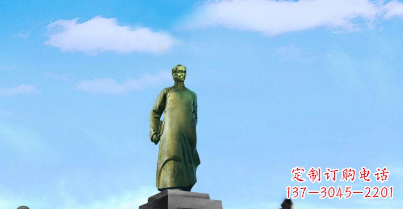 贵州校园朱自清近代名人铜雕