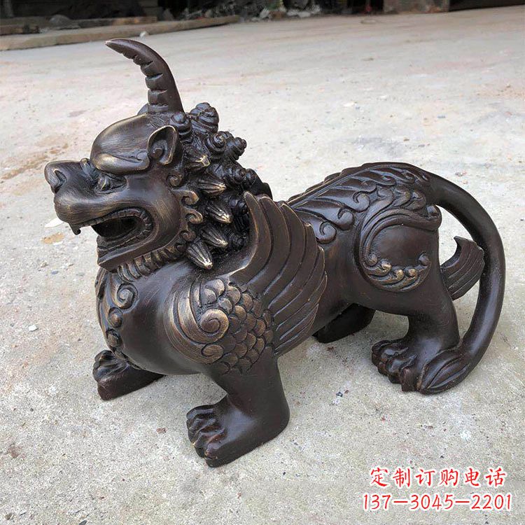 贵州獬豸纯铜铸造雕塑