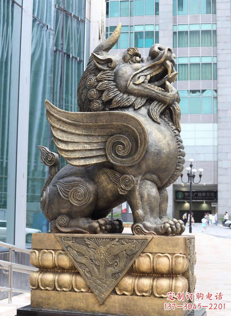 贵州獬豸法院独角兽铜雕