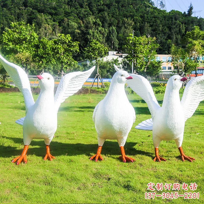 贵州信阳师院和平鸽雕塑