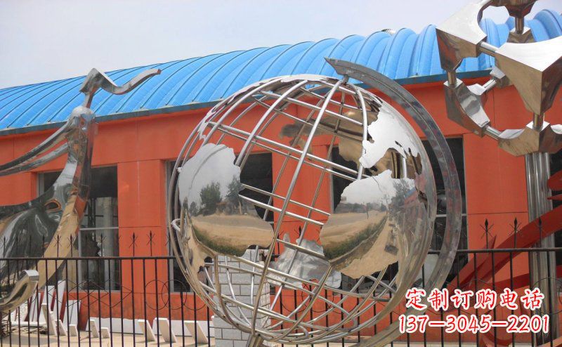 贵州学校不锈钢地球仪雕塑