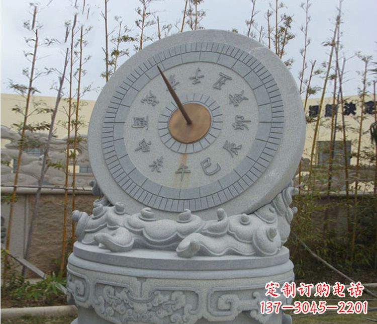 贵州学校大理石日晷石雕 (5)