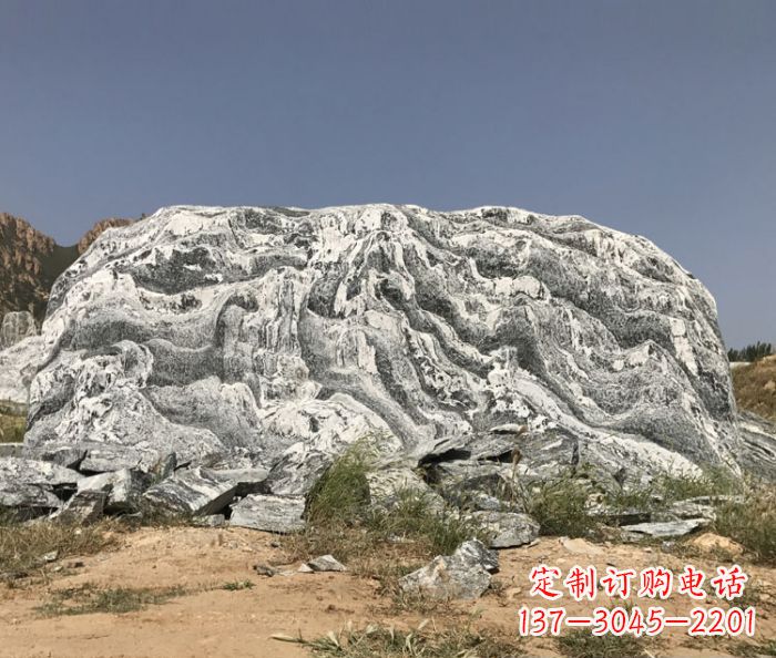 贵州雪浪石假山公园景观石雕 (2)