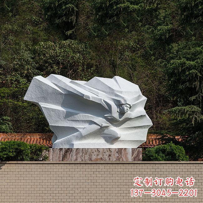 贵州英雄人物黄继光景区景点汉白玉石刻雕塑