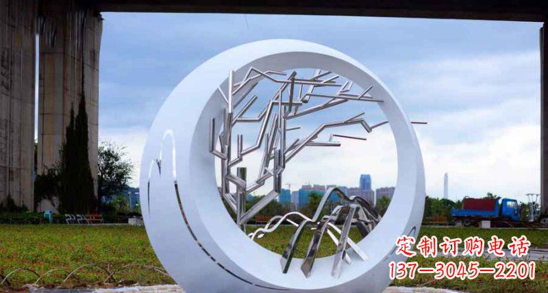 贵州园林不锈钢抽象树枝雕塑