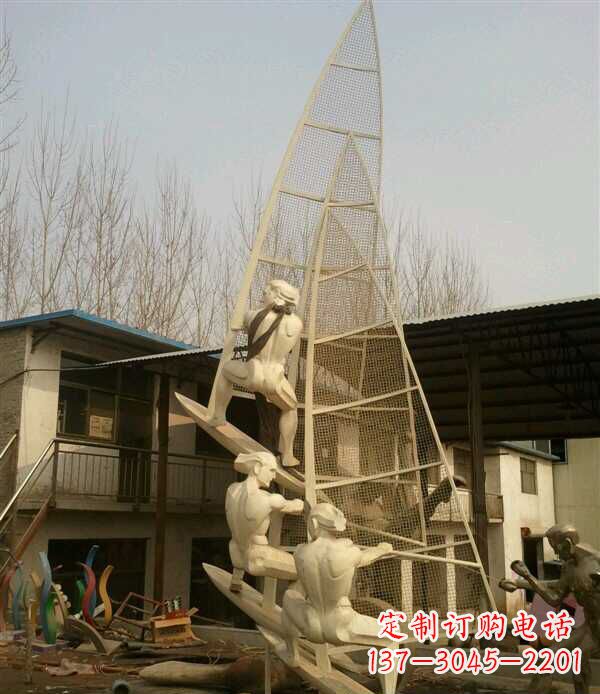 贵州园林不锈钢帆船景观雕塑