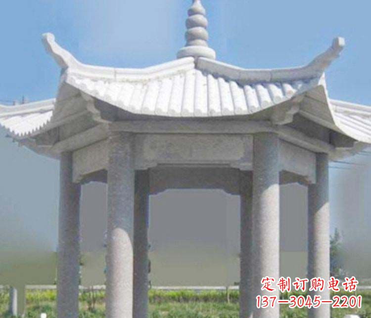 贵州园林仿古石凉亭景观石雕