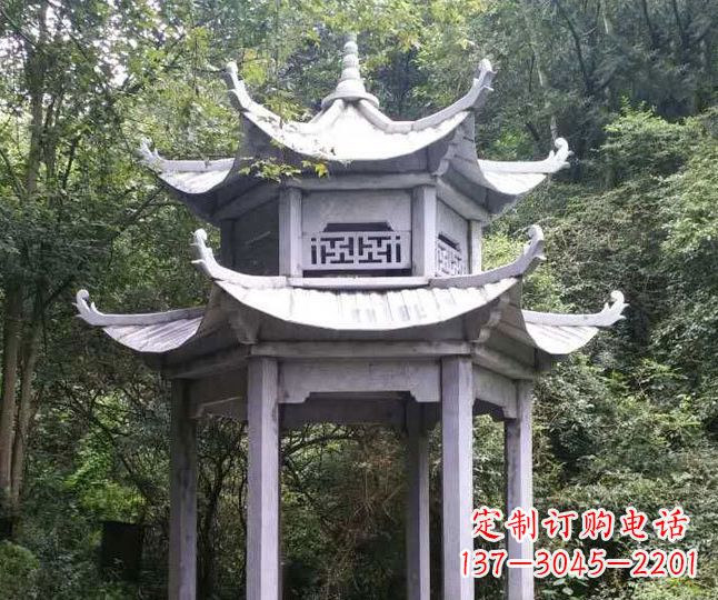 贵州园林仿古石凉亭景观石雕 (3)