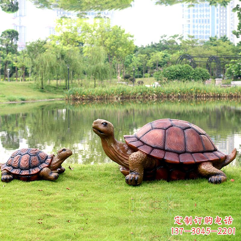 贵州园林仿真乌龟玻璃钢池塘湖泊水景雕塑摆件