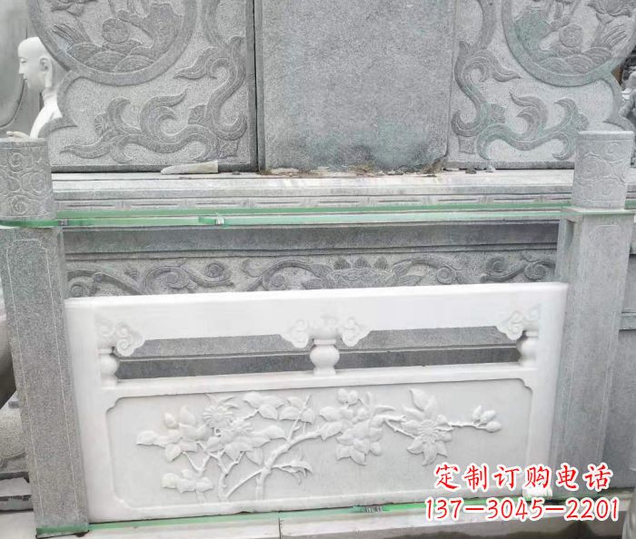 贵州园林汉白玉石浮雕栏板 (3)