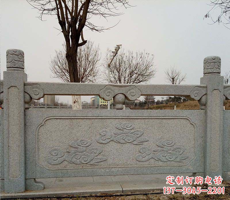 贵州园林护城河石栏板景观石雕