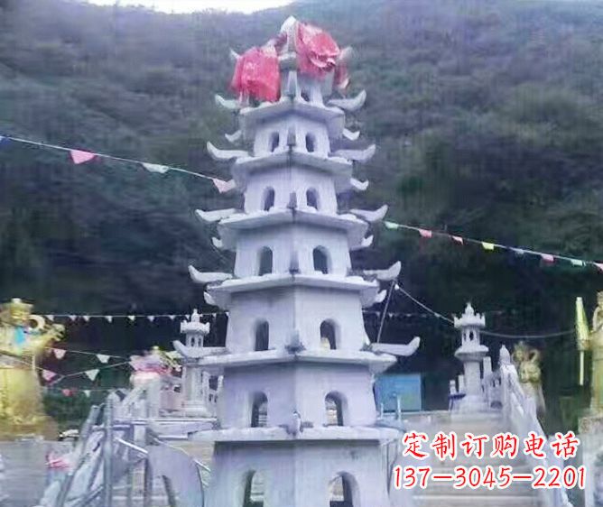 贵州园林景观大理石宝塔石雕