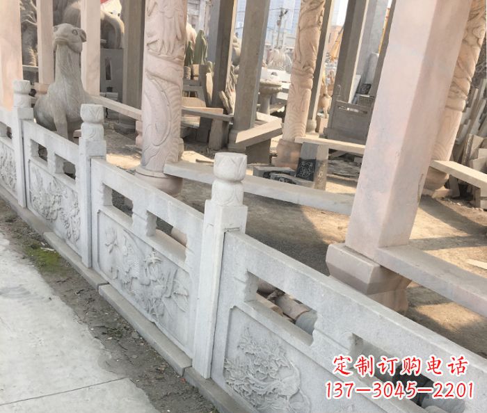 贵州园林景观大理石浮雕栏板石雕